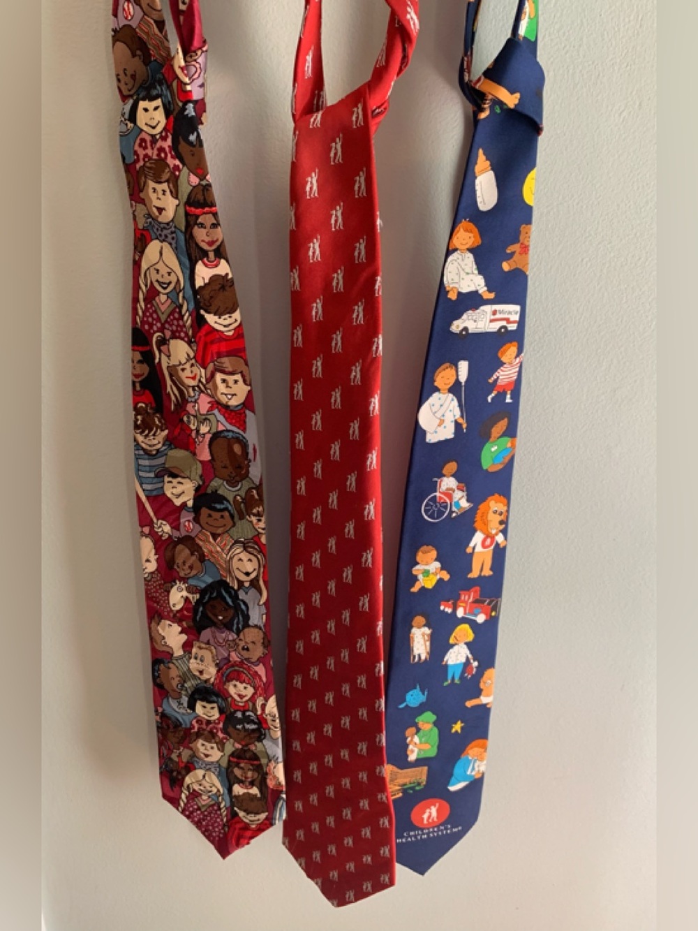 Children’s Health Systems neckties, Trio - Red, Navy & Multicolor